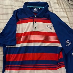 Blue puma golf shirt